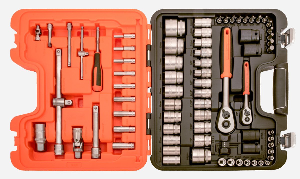 Bahco Doppenset 1/4inch & 1/2inch , 77 delig | S800