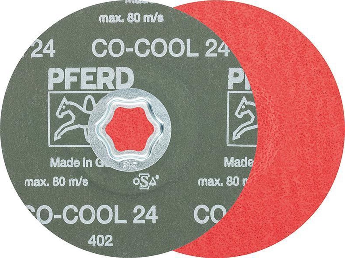 PFERD TOOLS 64193103 Combiclick keramische korrel fiberschijf Ø 125 mm Co-Cool 36 voor roestvrij staal Diameter 125 mm
