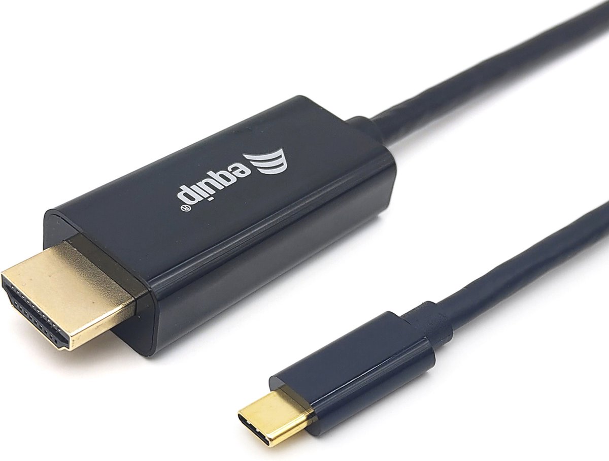 Equip 133413 video kabel adapter 3 m USB Type-C HDMI Type A (Standaard) Zwart