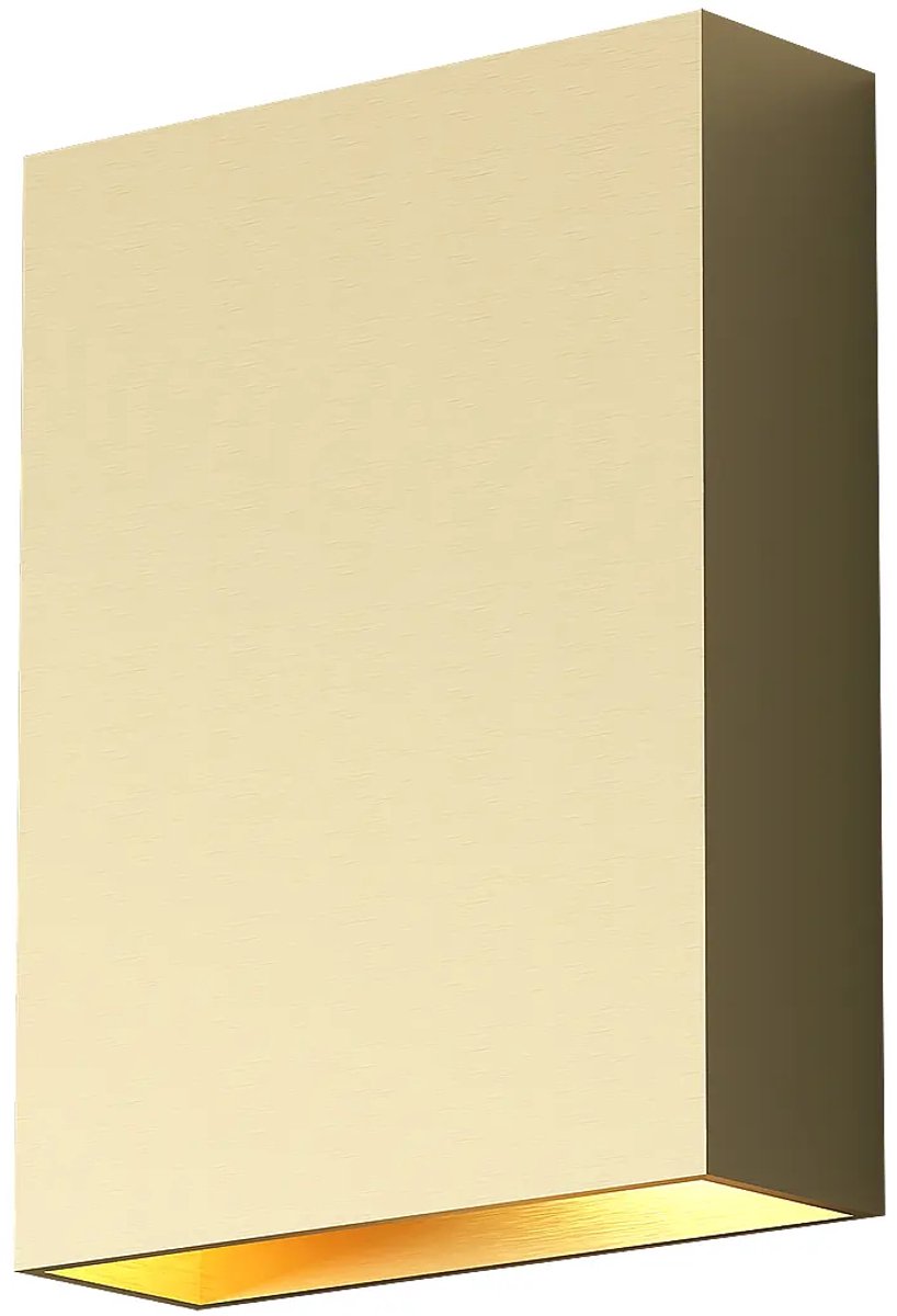 Artdelight Memphis - Wandlamp - 4 X 12 X 16 Cm - 2 X 6W Dimbare LED Incl. - IP65 - Goud Geborsteld