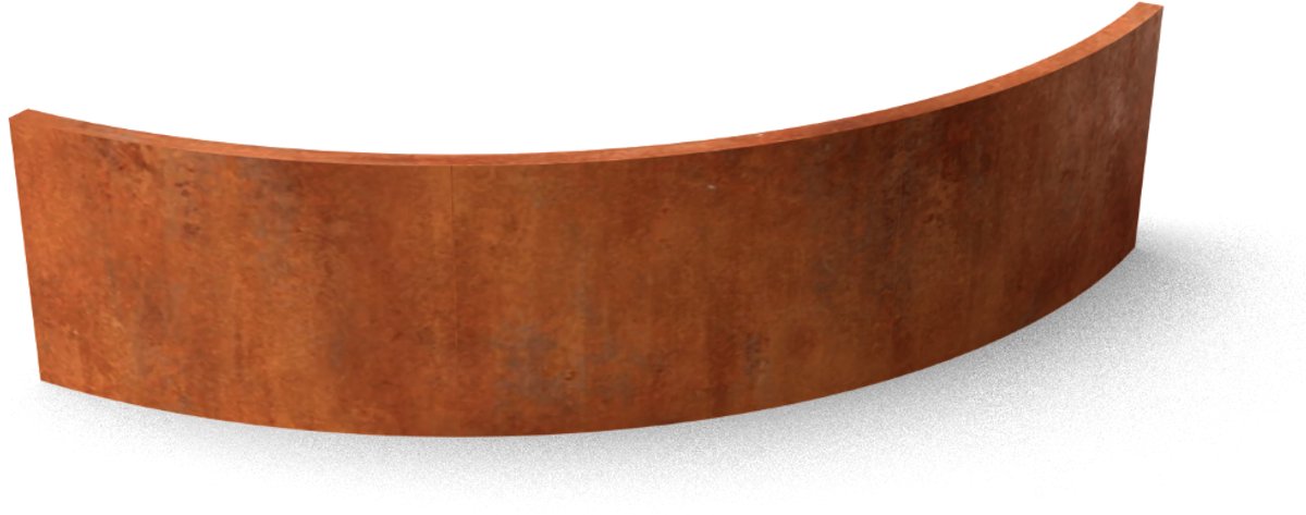 Fronta Keerwanden cortenstaal buitenbocht L150 x B150 x H20 cm - Geroba