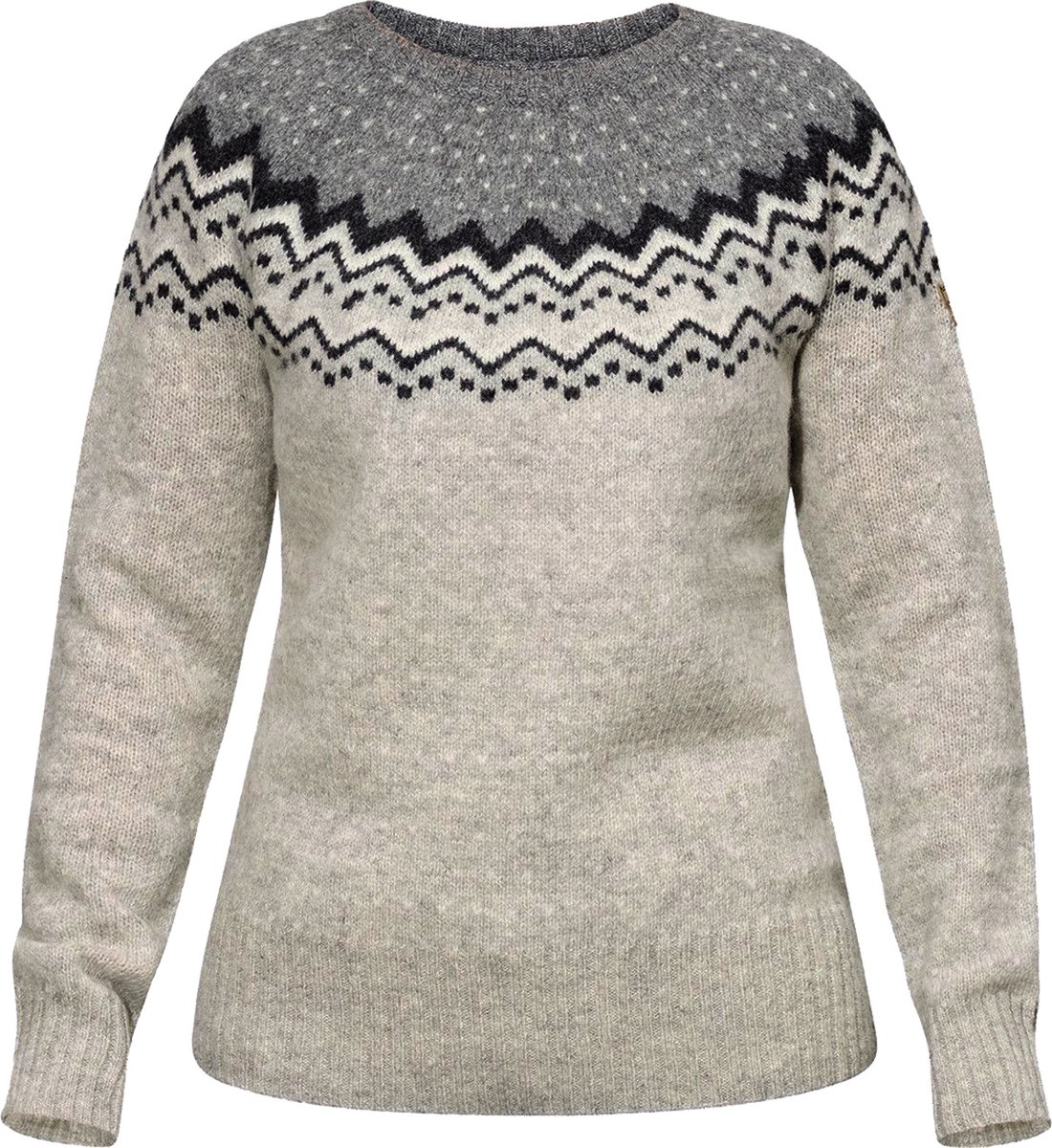 Fjällräven Damestrui Övik Knit Sweater W, grijs, Maat: L