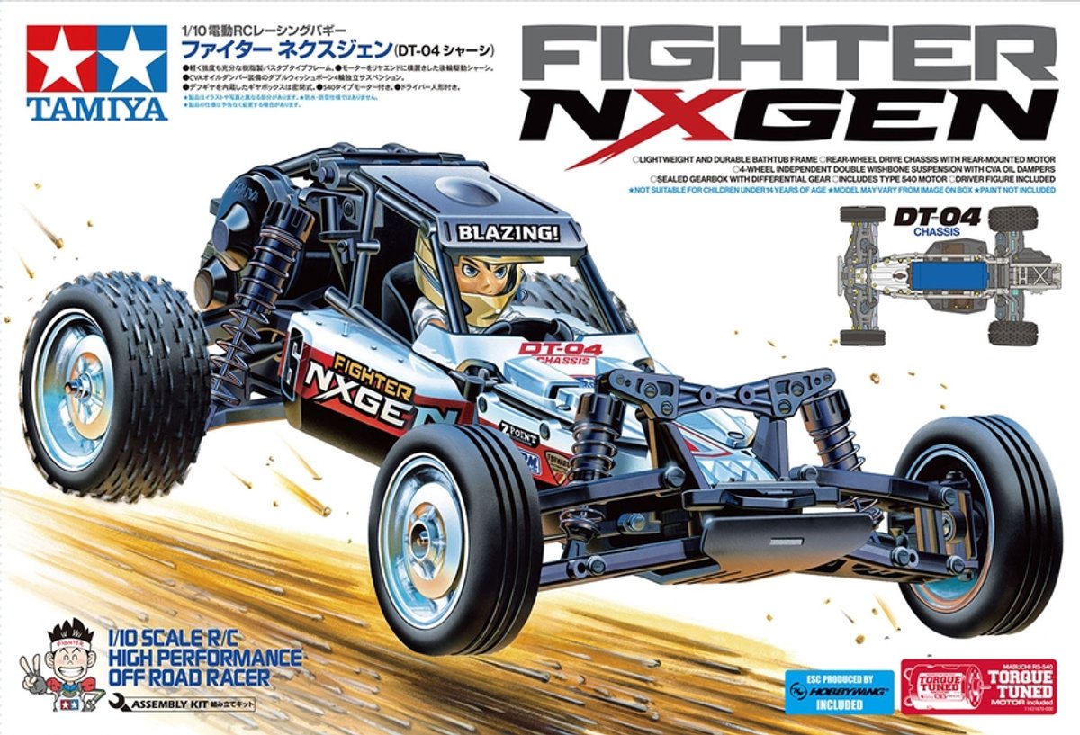 Tamiya Fighter Nxgen Brushed 1:10 RC auto Elektro Buggy Achterwielaandrijving Bouwpakket