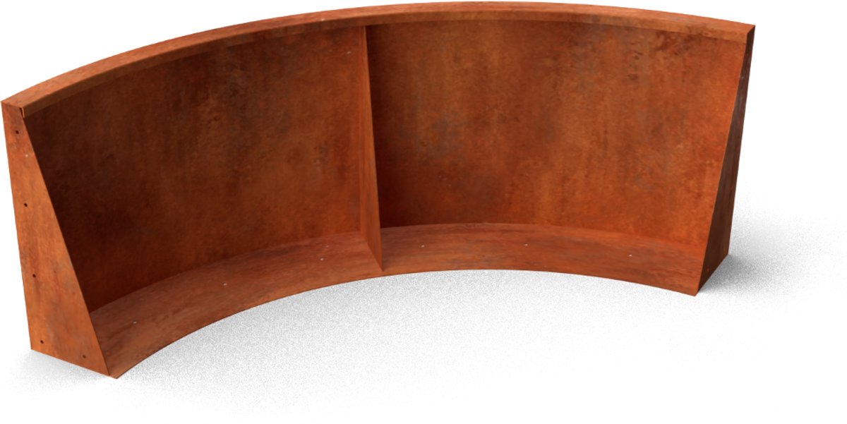 Fronta Keerwanden cortenstaal buitenbocht L100 x B100 x H20 cm - Geroba