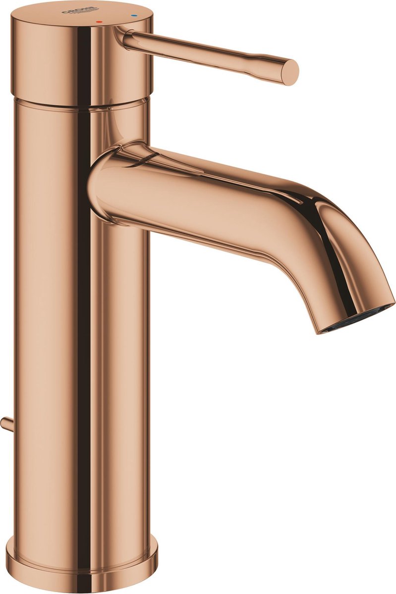 GROHE Essence New - Wastafelmengkraan - Lage uitloop met trek-waste - Warm Sunset (brons)