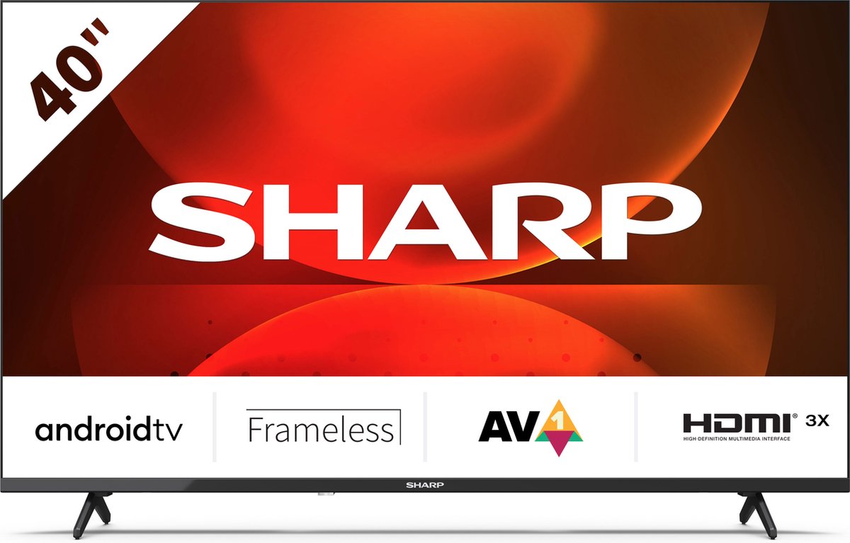 Sharp LED-TV 101 cm 40 inch Energielabel E (A - G) Zwart