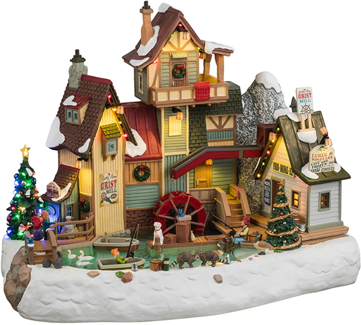 Kerstdorpminiatuur The Rocky River Grist Mill 27x39x31 cm - Lemax