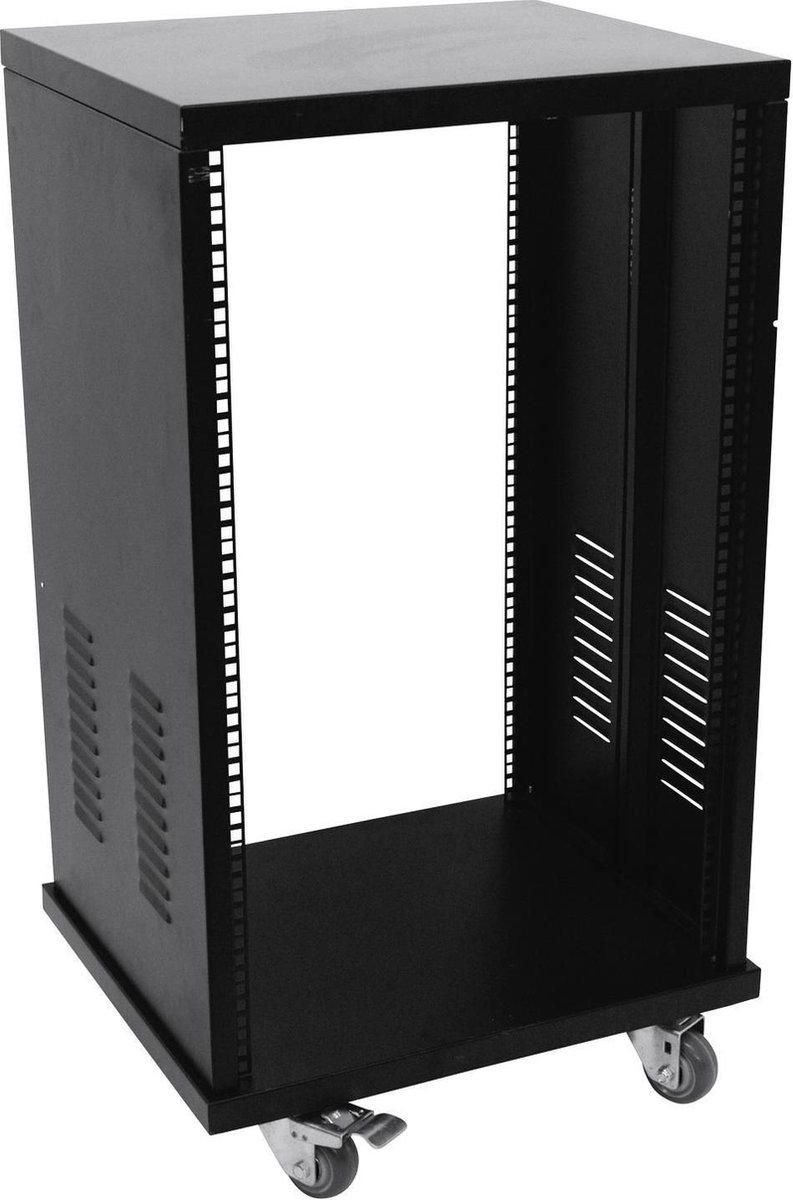 Roadinger SR-19 19 inch rack 22 HE Staal Incl. wielen