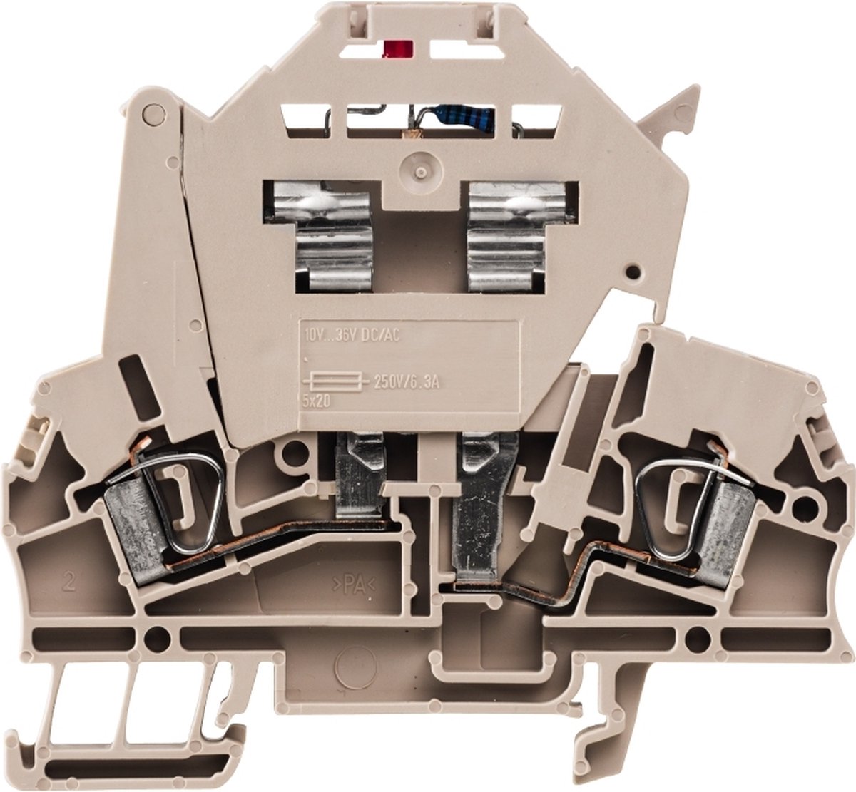 Weidmüller 1616440000-50 Zekering-serieklem Spanveer Donkerbeige 50 stuk(s)