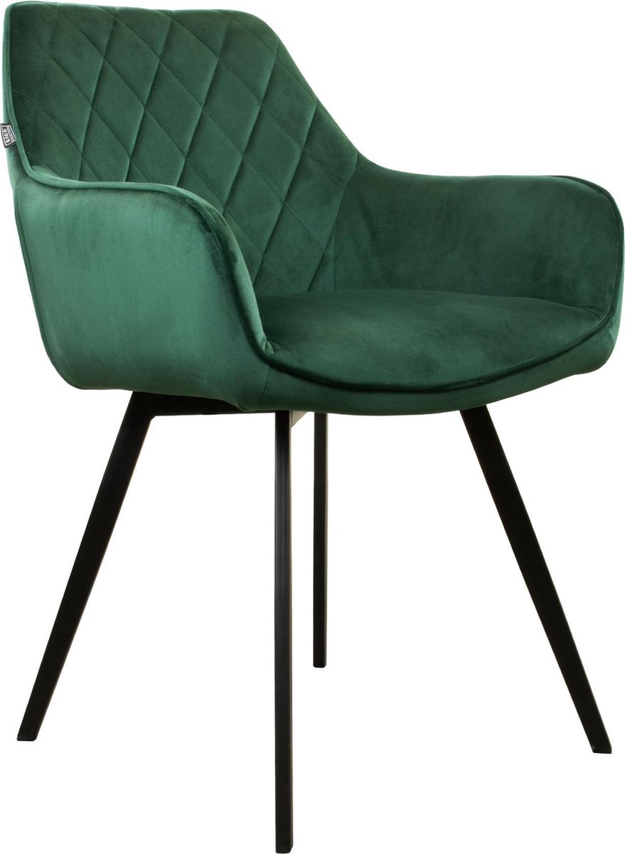 Kick Eetkamerstoel Karl Velvet - Donkergroen