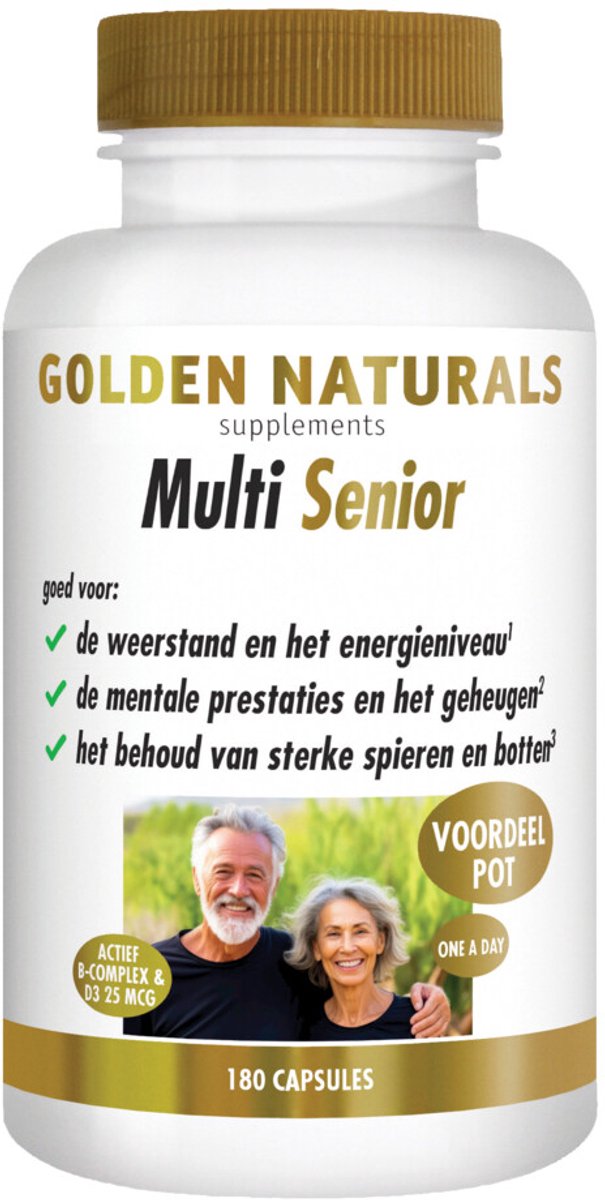 Gratis Verzending: 2x Golden Naturals Multi Senior 180 vegacapsules