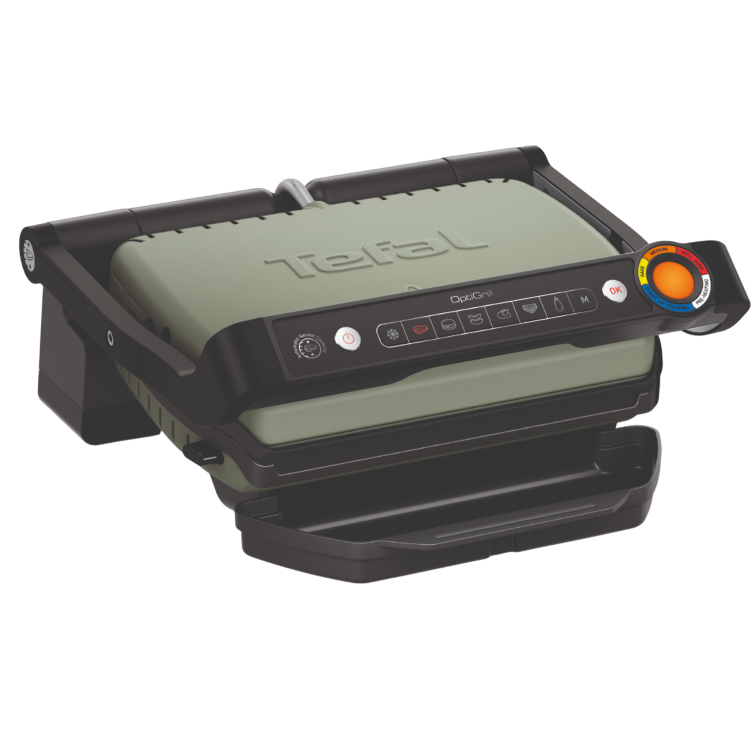 Tefal Gc71el Optigrill Eco Design Contactgrill Lichen & Zwart