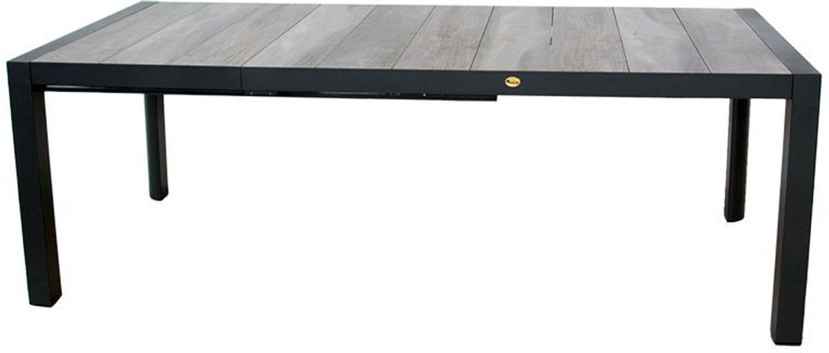 Harrisburg uitschuifbare dining tafel midnight grey 154 - 214 x 90,5 cm - Oosterik home