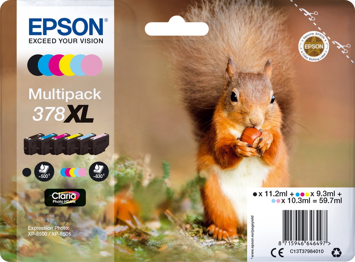 Epson C13T37984020 inkt multipack 378XL