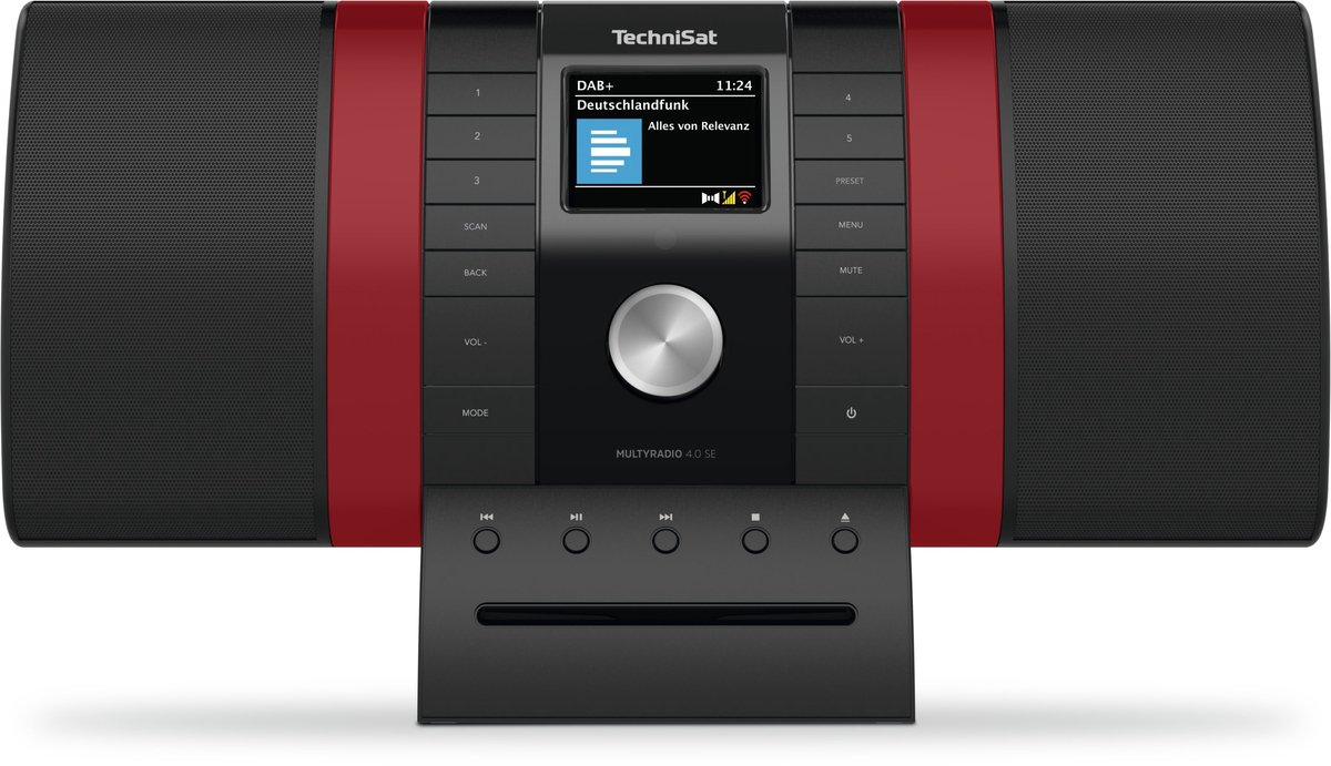 TechniSat MULTYRADIO 4.0 SE, Schwarz/Rot Internetradio DAB+, VHF (FM) Zwart, Rood