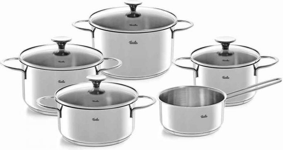 Fissler Copenhagen Pannenset 5-delig RVS/Glas