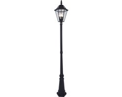 Lutec London - Tuinpaal Op Zonne-energie - 31 X 31 X 227 Cm - 3 X 2W LED Incl. - IP44 - Zwart