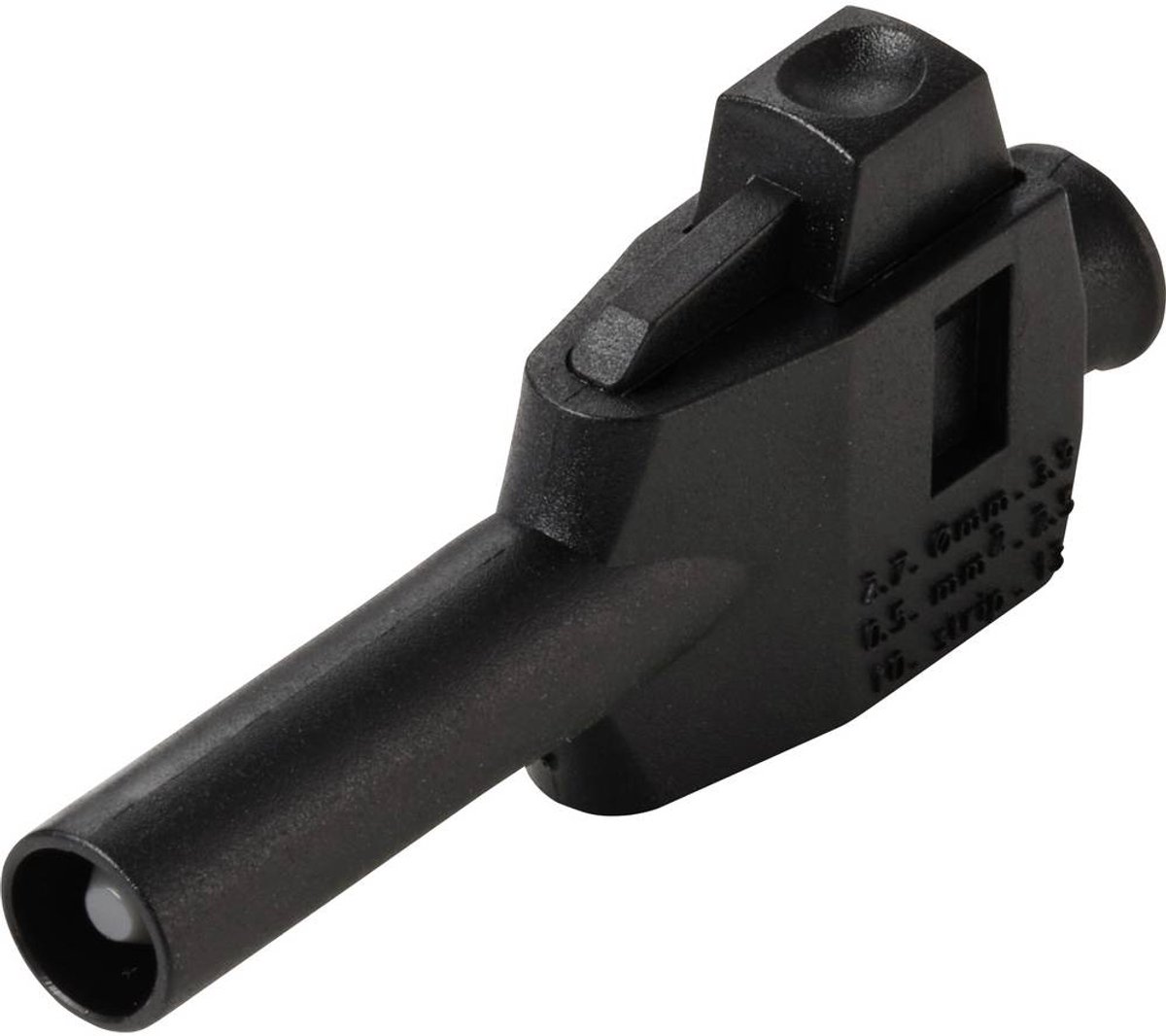 VOLTCRAFT MP-4 Laboratoriumstekker met klemaansluiting Stekker, recht Stift-Ø: 4 mm Zwart 50 stuk(s) Box