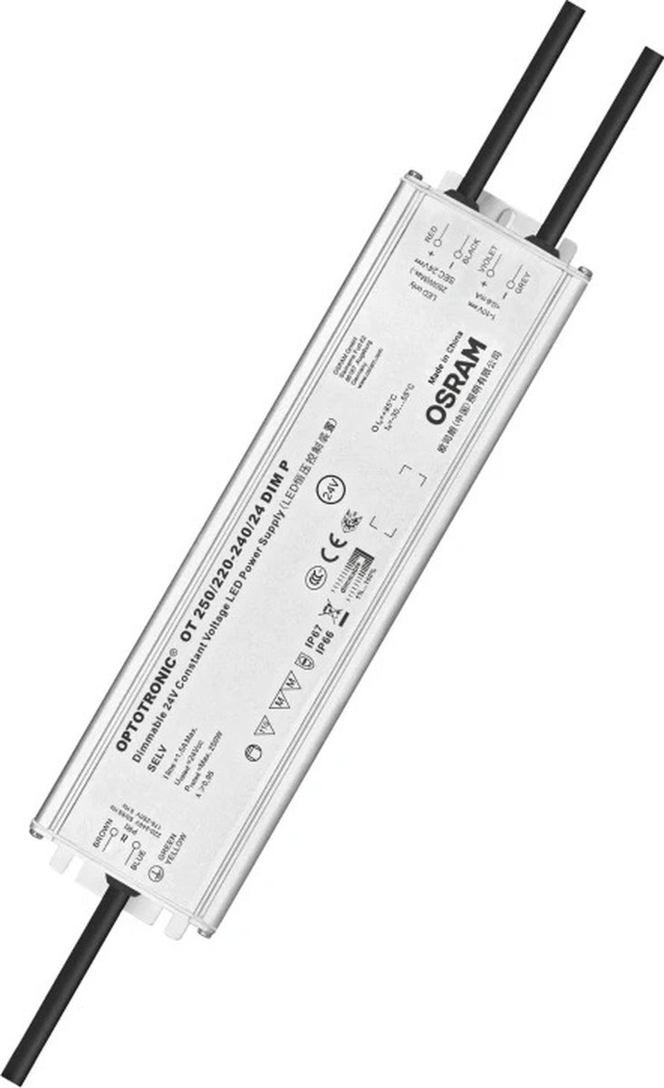 OSRAM HOMELIGHTING CV Power supplies LED-driver Constante spanning 250 W 24.2 V Dimbaar, Overbelastingsbescherming, Outdoor 1 stuk(s)