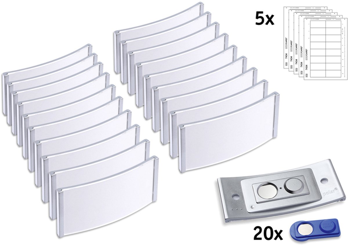 Avery-Zweckform POL35MA66-20DR Naamplaatje (b x h) 80 mm x 34 mm 20 stuk(s)