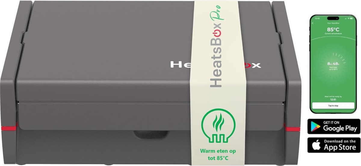 Faitron - Heatsbox Pro - Electrische Lunchbox - RVS - Verwarmde Lunchbox - Voor Warme Maaltijden - Verschillende Compartimenten - Met App - 220V