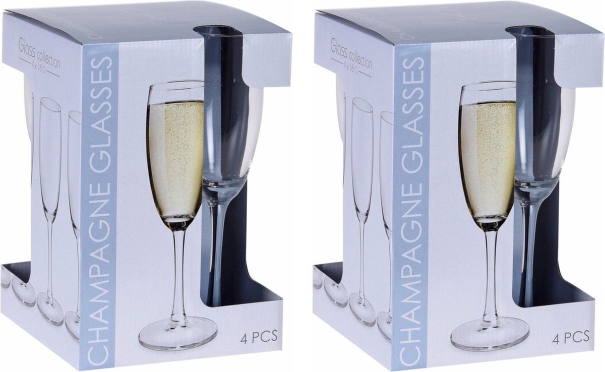 80x stuks Champagne glazen set van 180 ml -