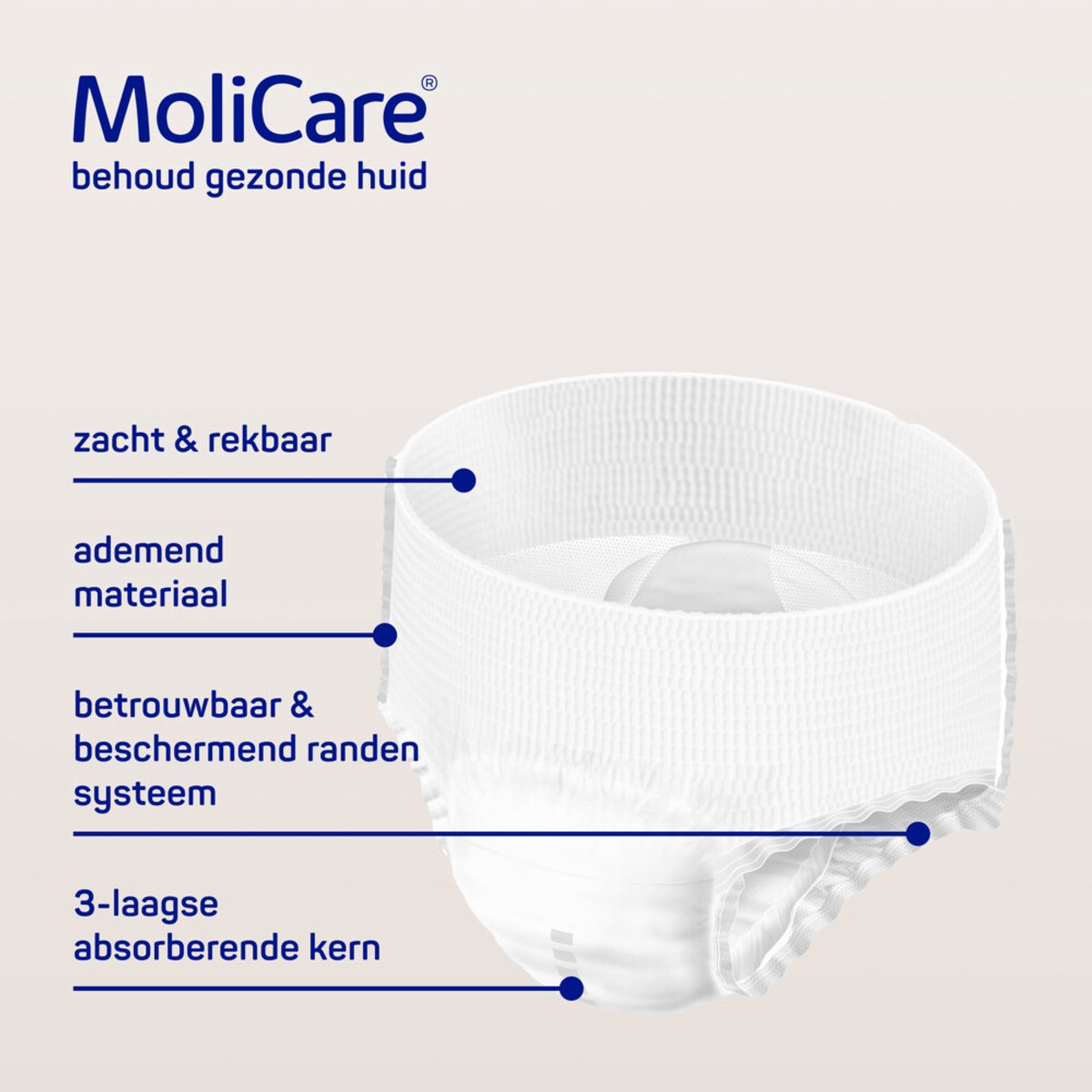 6x Molicare Premium Mobile 10 Druppels Large 2613 ml Absorptie 14 stuks