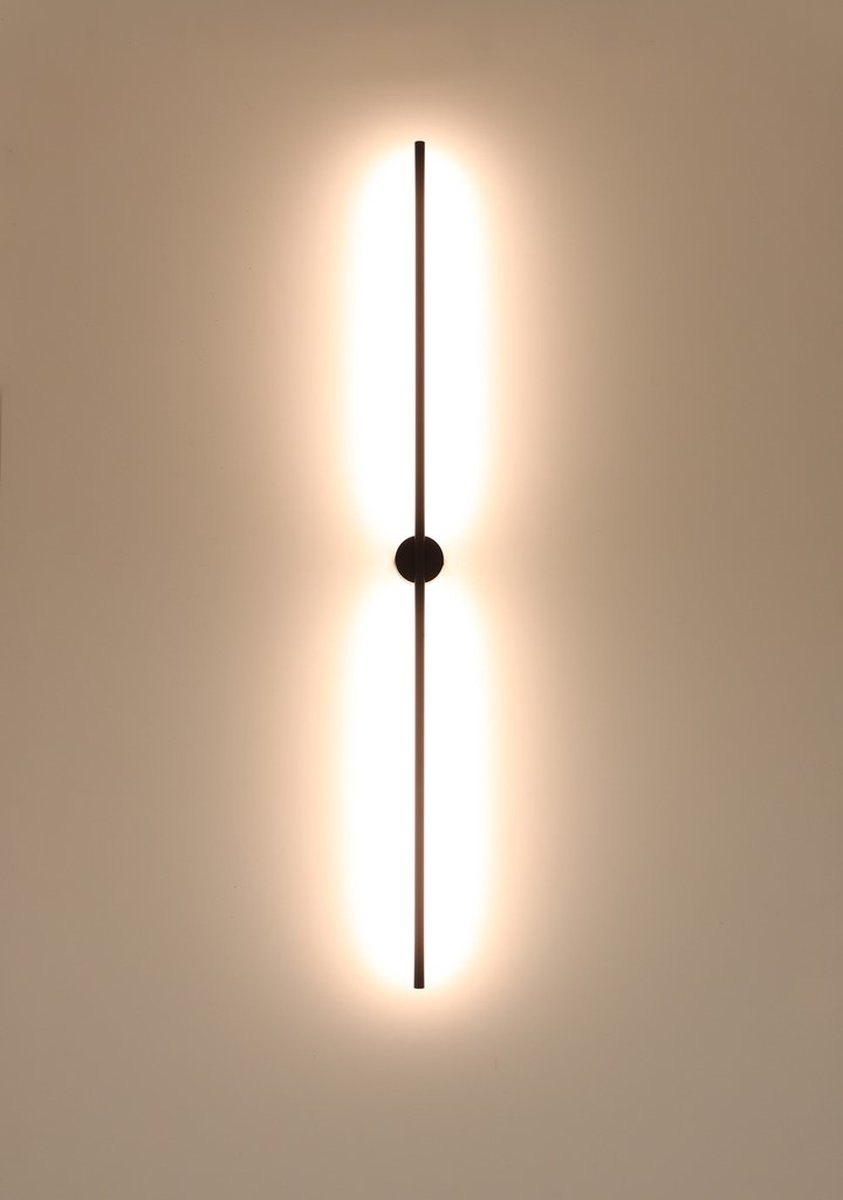 Nova Luce Aden - 1,5 x 7,3 x 120 cm - 20W LED incl. - zandzwart