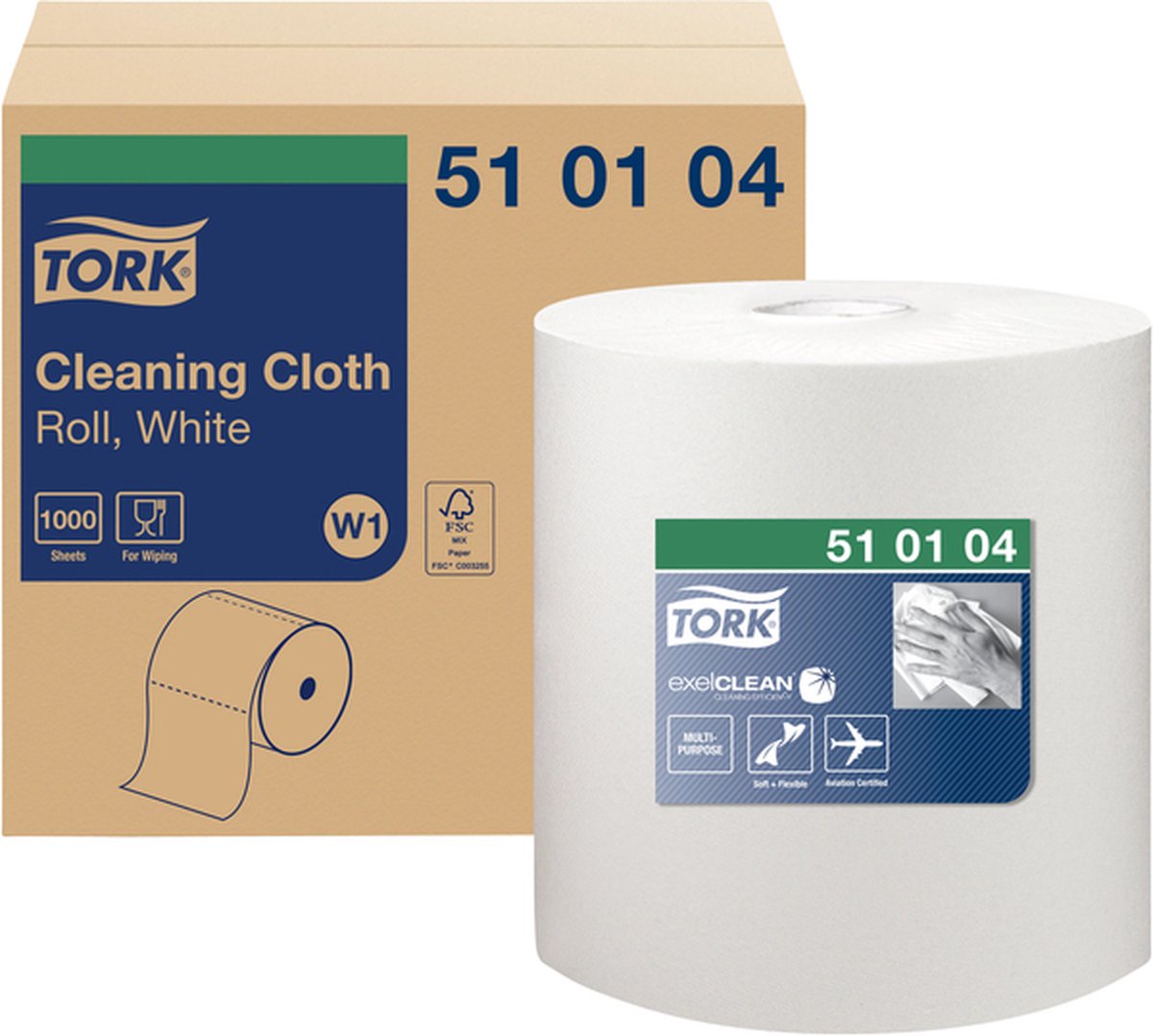 TORK 510104 neu Schoonmaakdoek 1 lagen
