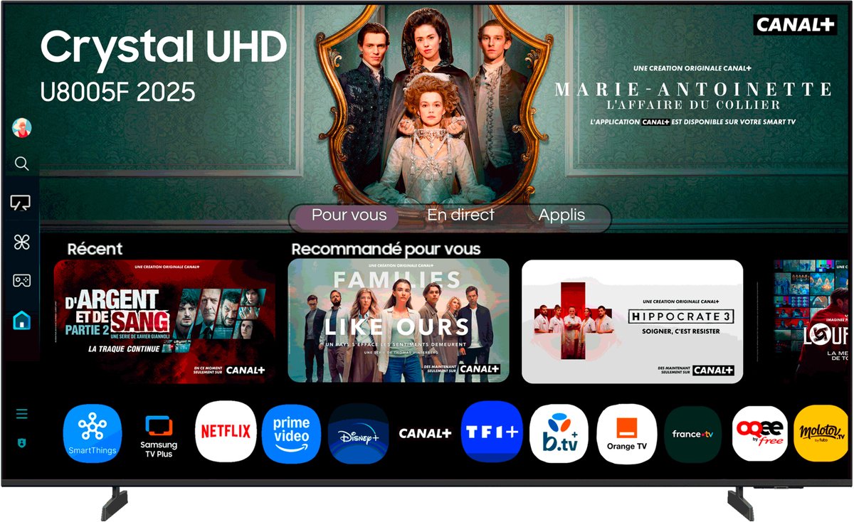 Samsung TU50U8005FUX - Smart TV 50"- 4K Ultra HD HDR QLED - Zwart