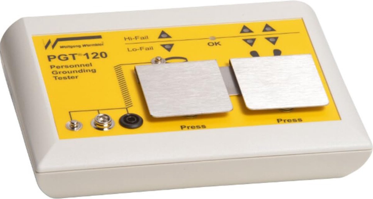 Wolfgang Warmbier PGT120 ESD-testapparatuur Aarding van personen Incl. voetplaat, Incl. fabriekscertificaat