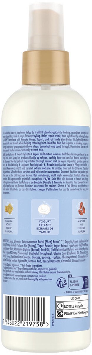 6x Shea Moisture Leave-In Conditioner Manuka Honey&Yogurt 237 ml