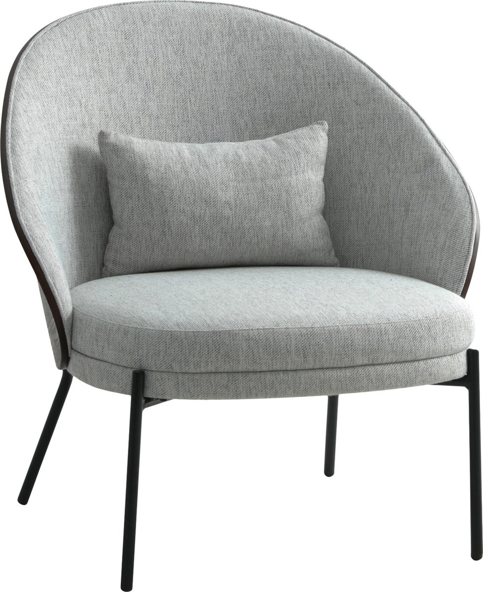 House Nordic Loungestoel - Max. 110 kg - 72 x 78 x 82 cm - Lichtgrijs