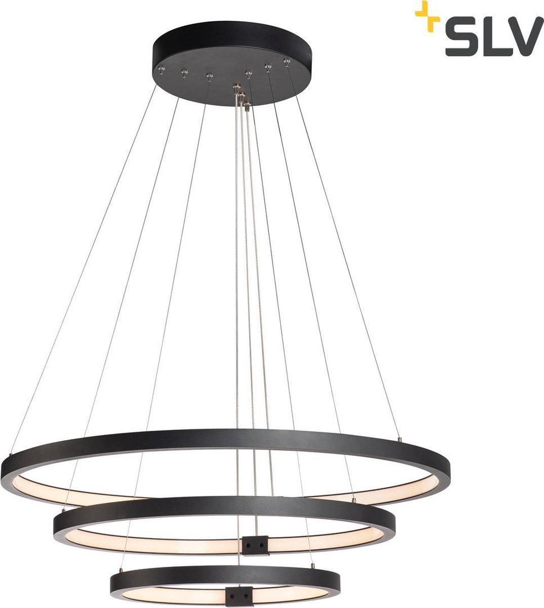 SLV ONE TRIPLE 1002913 Hanglamp LED 65 W Zwart