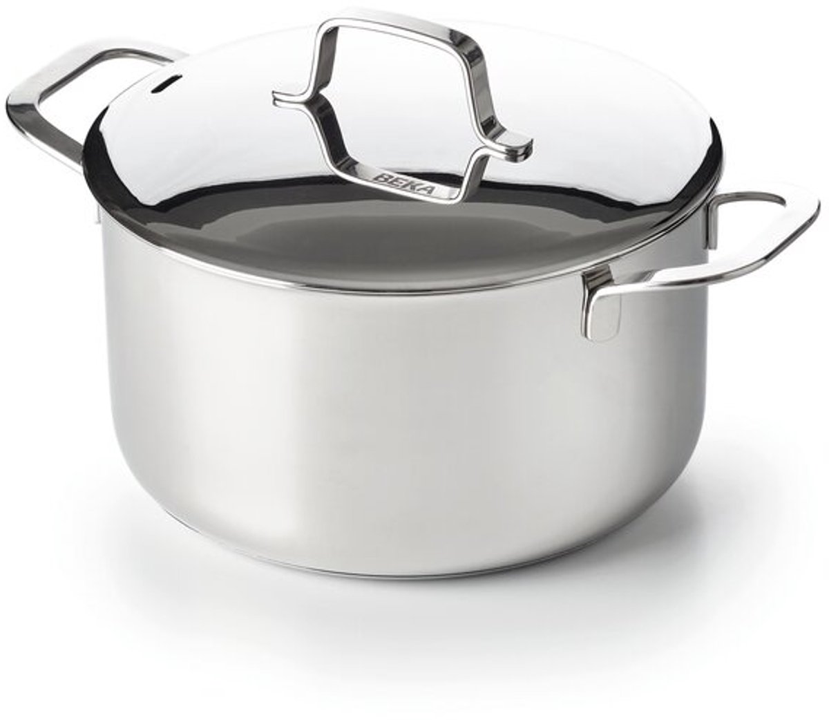 Beka Kookpan Maestro RVS met deksel ø 24 cm / 5.1 liter - geschikt voor alle warmtebronnen