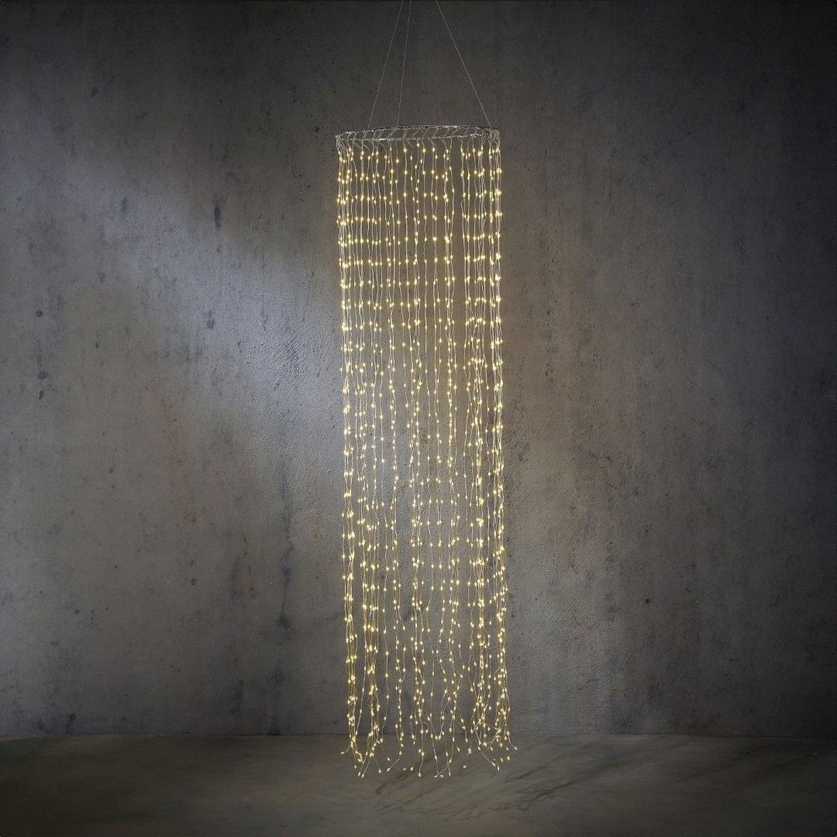 Kroonluchter zilver klassiek wit 1440L IP44 adapter included en timer h200xd50cm - Luca