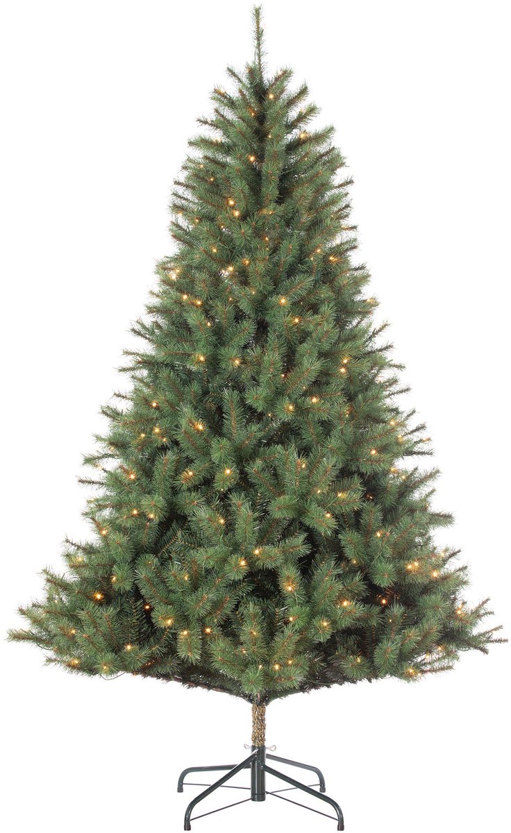 Kunstkerstboom Norwood groen H215 x dia. 137 cm met 380 LED warm wit - Black box
