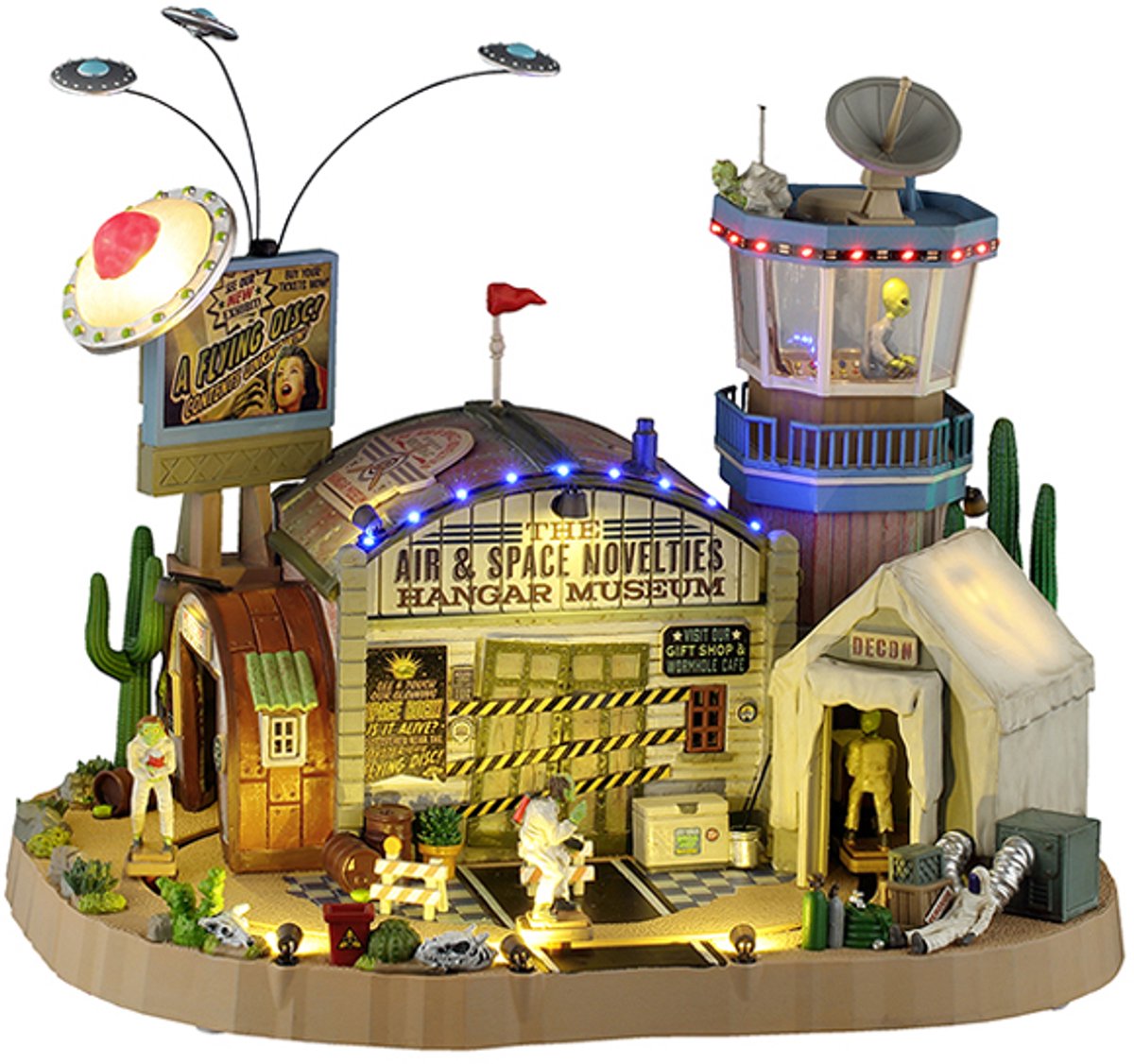 Halloweenminiatuur The Air & Space Novelties Hangar Museum 25x35x30 cm - Lemax