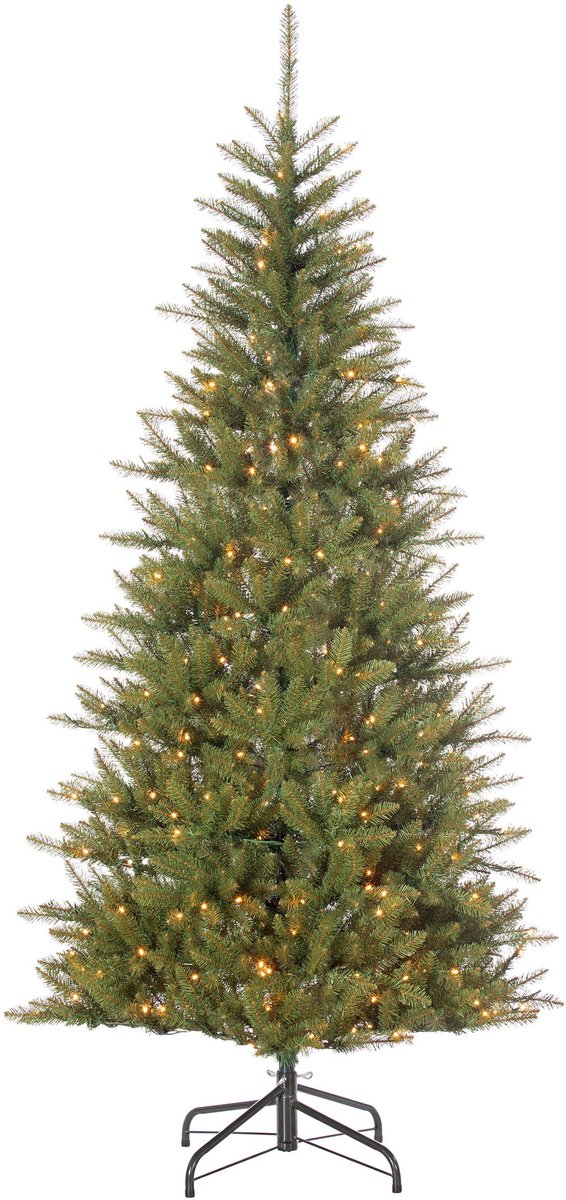 Kunstkerstboom Malden groen H215 x dia. 112 cm met 400 LED warm wit - Black box