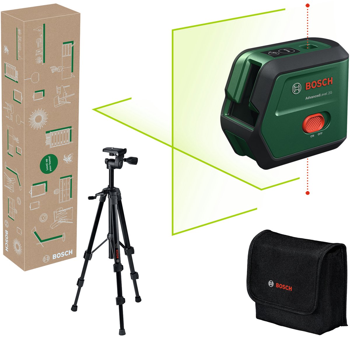 Bosch Home and Garden AdvancedLevel 2G Set Kruislijnlaser