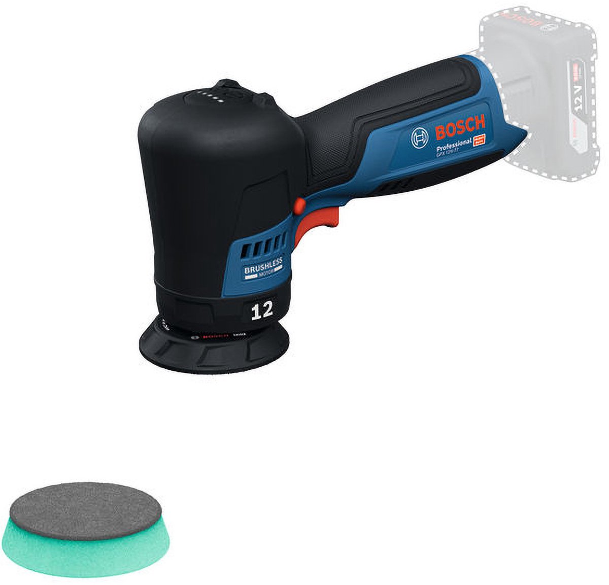Bosch GPX 12V-77 12V Accu Excentrische Polijstmachine - 77mm