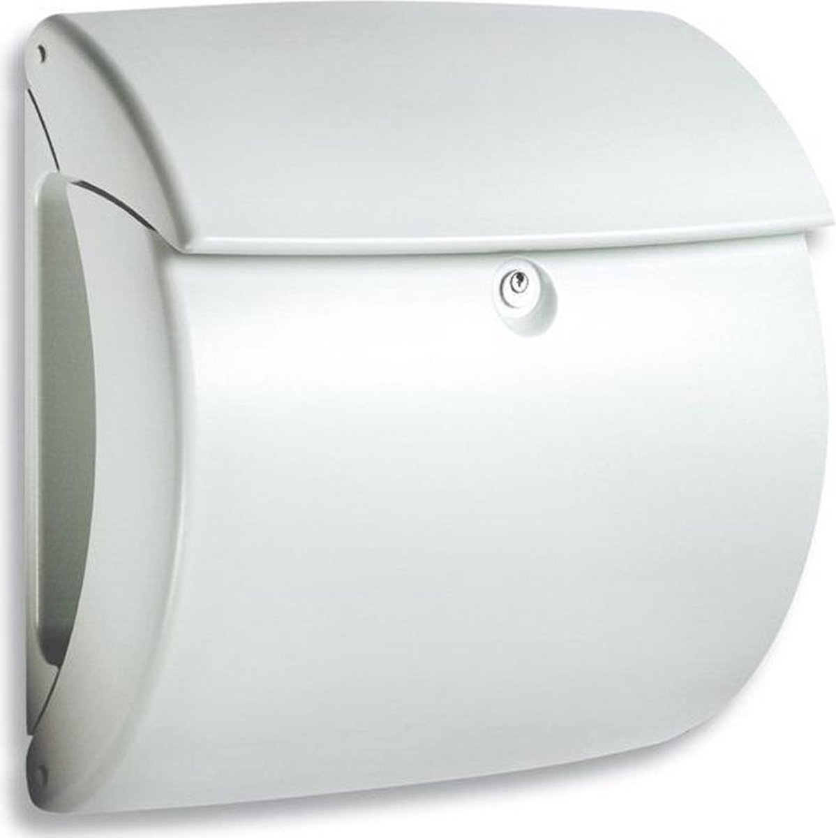 Burg Wächter 12800 KIEL 886 W Brievenbus Kunststof Wit Sleutelslot