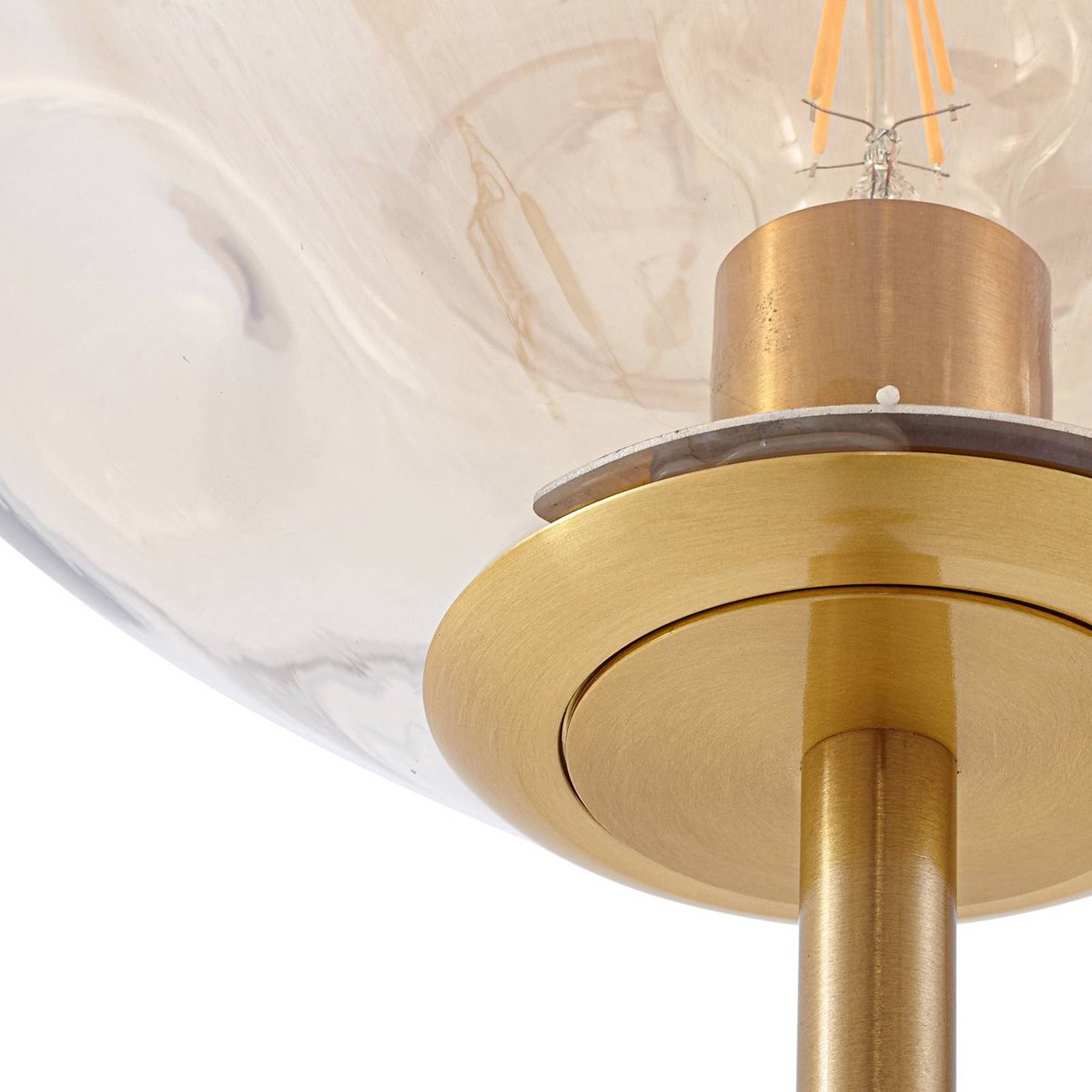 Lindby - Lelia vloerlamp hoogte 150 cm amber glas metaal