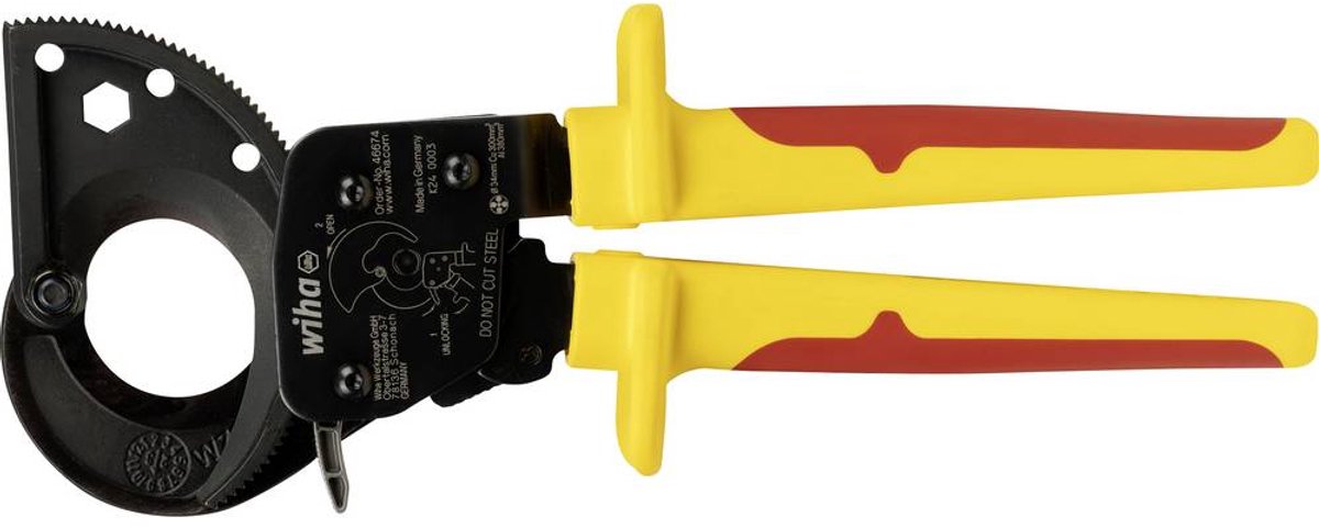 Wiha 46674 Kabelschaar Electric Met Ratelprincipe - 275mm - Tot 300mm²