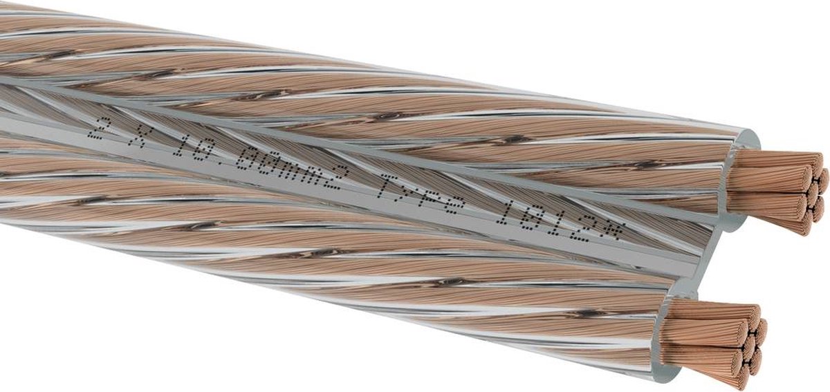 Oehlbach D1C314 Luidsprekerkabel 2 x 10 mm² Transparant 4 m