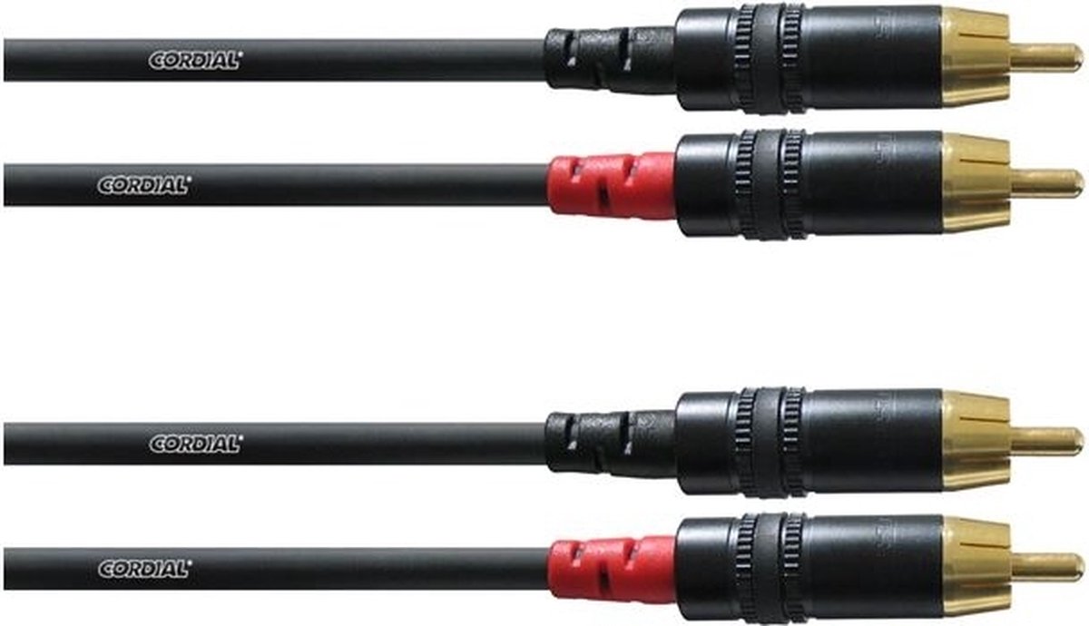 Cordial CFU 6 CC Audio Adapterkabel [2x Cinch-stekker - 2x Cinch-stekker] 6.00 m Zwart