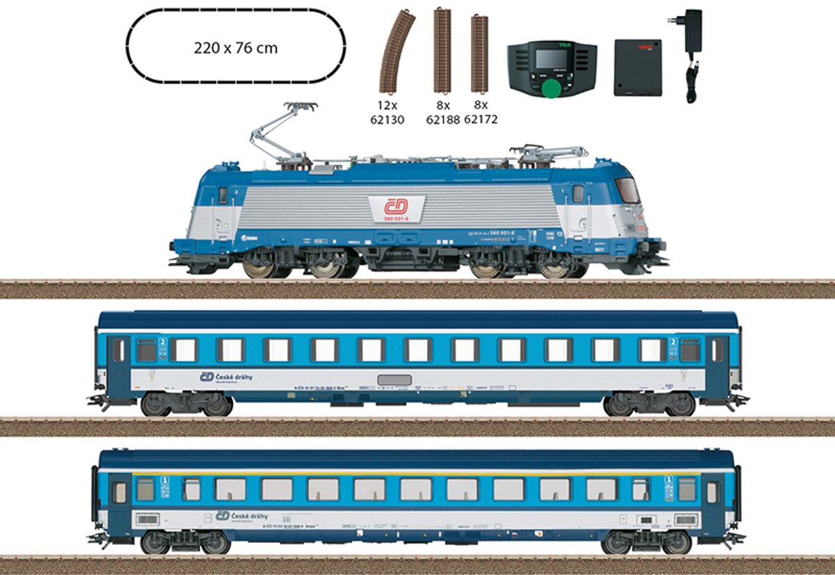 TRIX H0 21505 H0 digitale startset personentrein van de CBT