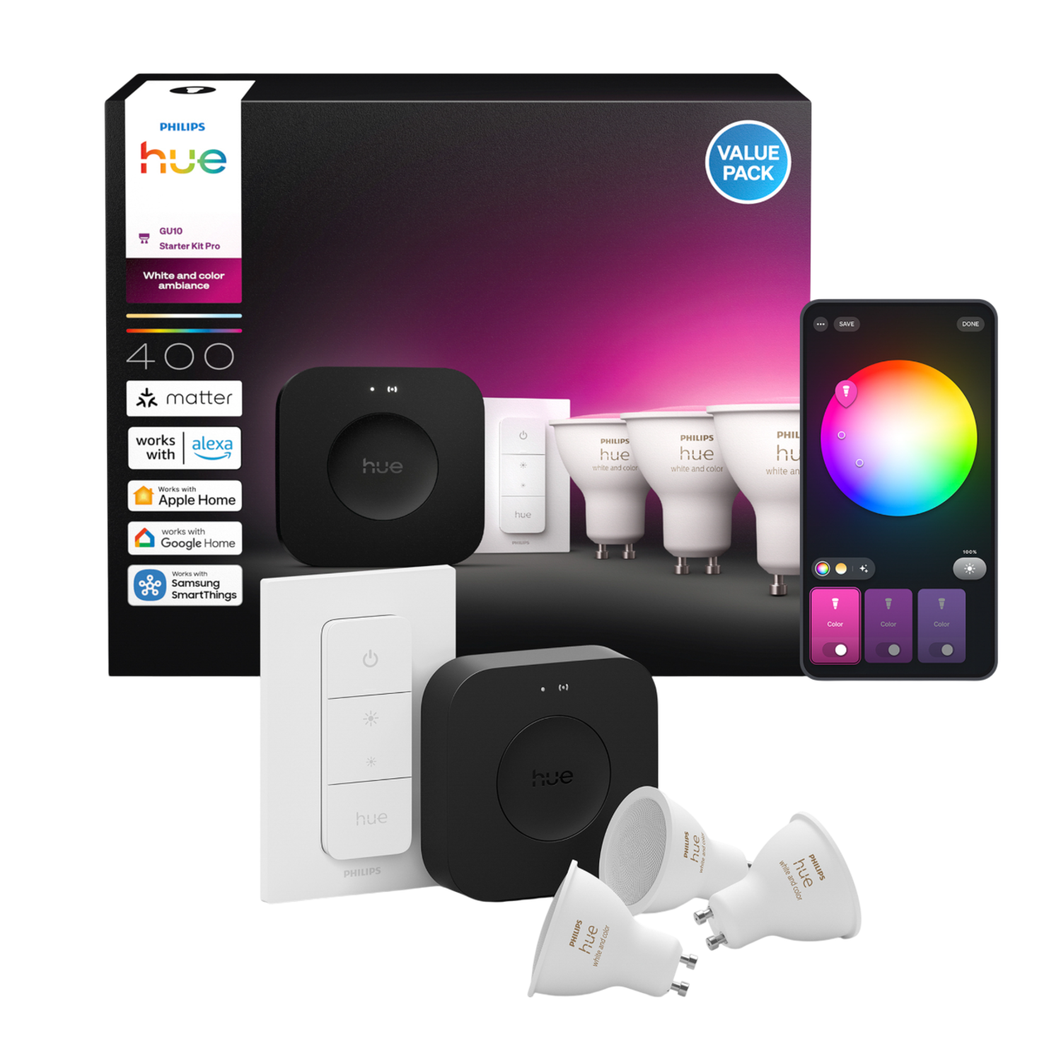 Philips Hue Hue Starterkit Slimme Verlichting Meerkleurig