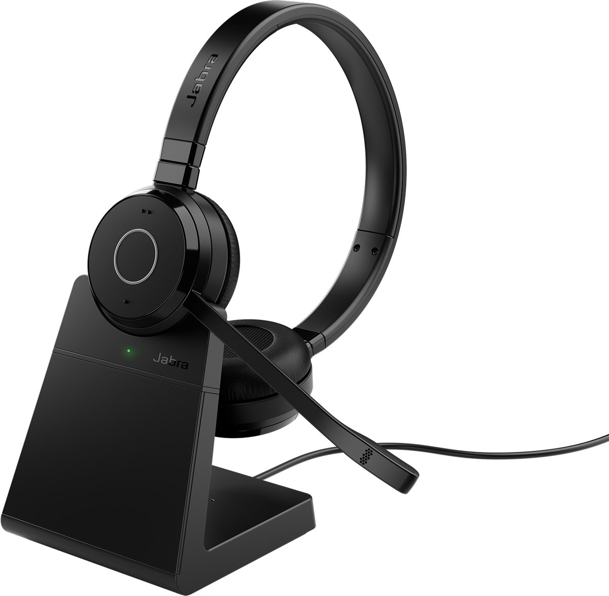 Jabra Evolve 65 TE Link390a UC Stereo On Ear headset Bluetooth Zwart Headset, Indicator voor batterijstatus Computer