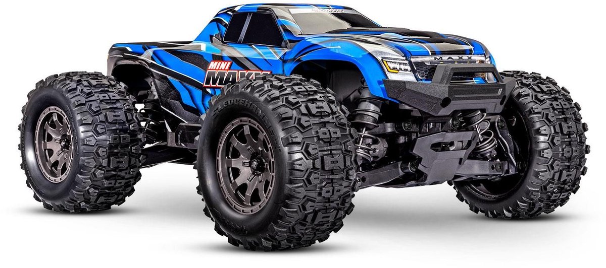 Traxxas Mini Maxx BL-2S incl. accu & USB lader - Blauw